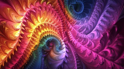 Poster - Vibrant Swirling Patterns in a Mesmerizing Abstract Design Created Through Digital Art