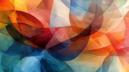 Poster - Colorful Abstract Design With Swirling Shapes and Vibrant Hues in a Smooth Blend of Tones