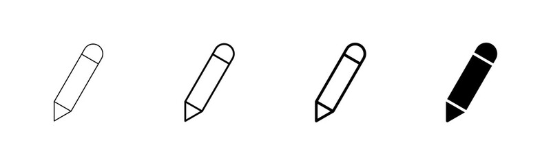 Leinwandbilder - Pencil icon vector isolated on white background. Pencil vector icon