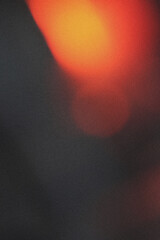 Poster - abstract background grainy gradient red orange glowing shape, black backdrop banner poster header de
