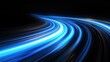 © Vancouver - Abstract swirling blue light trails on black background