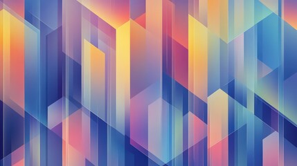 Poster - Vibrant Abstract Geometric Background with Colorful Gradients and Sharp Lines for Use in Modern Digital Designs, Websites, and Art Projects