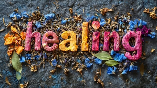 Healing is a word that is made out of flowers and leaves