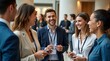 © Imagine  - Diverse group of professionals mingling and sharing ideas at a corporate networking event, enjoying drinks and creating connections in a friendly and motivating business environment