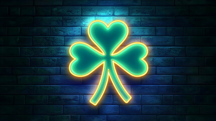 four leaf clover on black background