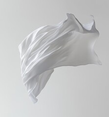 Aufkleber - White fabric flowing in the air.