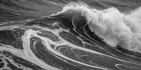 Aufkleber - A wave with foam on top of it