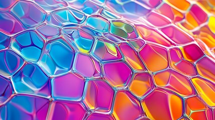 Poster - Colorful Bubble Patterns Create a Vibrant Display of Light and Texture in Abstract Art
