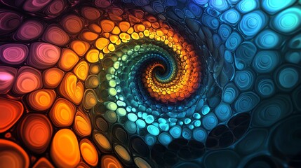 Poster - Vibrant Swirl of Colors Creating a Mesmerizing Spiral Pattern in an Abstract Art Piece