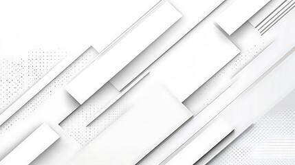 Poster - Abstract White Geometric Design: Modern Minimalist Background