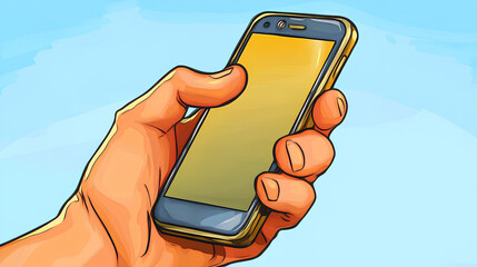 Poster - hand holding mobile phone