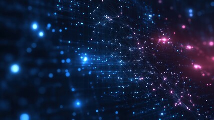 Fototapete - Futuristic Technology Network Abstract Digital Background