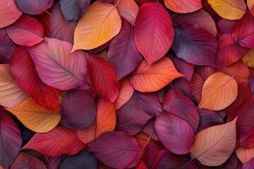 Aufkleber - Colorful autumn leaves forming a vibrant carpet of fall colors