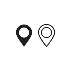Poster - Map pointer icon. GPS location vector flat black simple trendy style illustration for web and app..eps