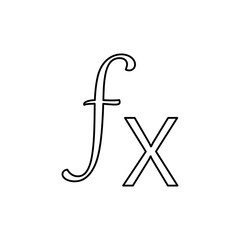 Poster - Math function, graph icon.vector flat black simple illustration for web and app..eps