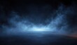 © Mariya - Abstract Minimalist Black Background with Soft Blue Light Fog and Dark Night Asphalt