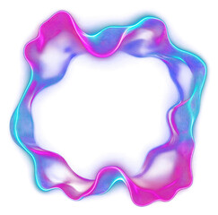 Wall Mural - png neon wave frame pattern vibrant accessories.