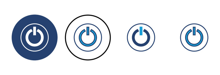 Wall Mural - power icon vector. power switch icon. electric power