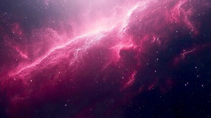 Wall Mural - cosmic nebula: a journey through vibrant pink and purple hues of the universe