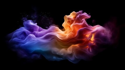 Wall Mural - Abstract Cosmic Nebula: A Symphony of Colors