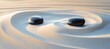 © 宜然 左 - Zen Garden Stones in Sand Balance Peace Harmony Meditation Stillness