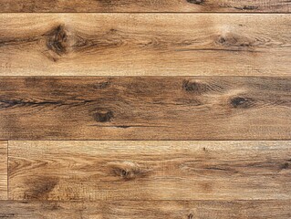 Poster - Rustic wooden planks with natural grain and knot details creating a warm and textured surface