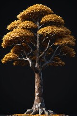 Wall Mural - a close up of a tree with a low poly design