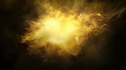 Fototapete - Dynamic explosion effects digital art visual content dark environment close-up view energy concept