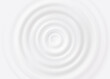 © Buch&Bee - Milk wave ripple background, vector white splash of yogurt or cream with concentric circles top view. 3d round swirl texture surface from falling drop, moisturizer, lotion, paint or dairy, sound wave