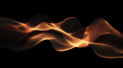 Poster - Abstract Orange Wave Pattern with Light and Dark Background
