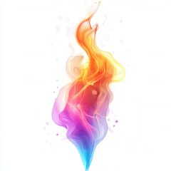 Poster - Vibrant gradient flame design, luminous colors blending seamlessly, ideal for digital projects, presentations, or creative backgrounds