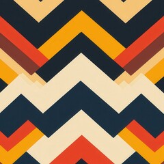 Poster - Vibrant Zigzag Design, Bold colors intertwine in a dynamic abstract pattern on a transparent background, ideal for modern graphics and digital art.
