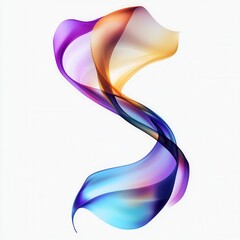 Poster - Dynamic abstract ribbon design, flowing curves, vibrant colors, suitable for digital graphics, web design, or artistic projects.