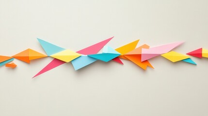 Poster - Minimalist Profit Loss Diagram, sleek paper design, vibrant arrows illustrate financial trends, clear and engaging visual representation