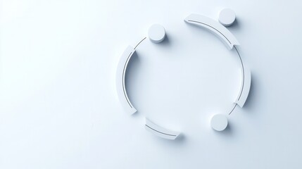Poster - Minimalist business diagram featuring circular flow arrows, emphasizing simplicity and clarity in visual communication.