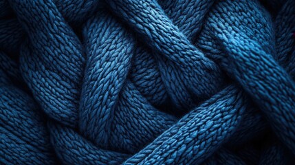 Poster - Knitted Cable Texture, intricate close-up showcasing the woven patterns and fibers, highlighting the craftsmanship and warmth of the fabric