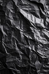 Aufkleber - Dark crumpled paper texture with dramatic shadows creating abstract shapes and patterns