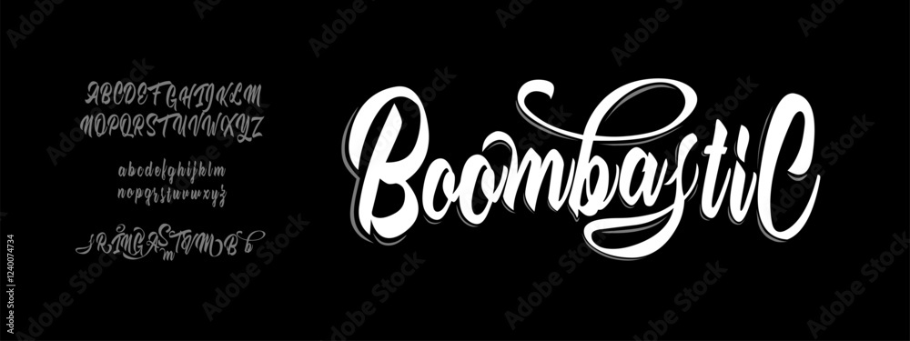 Bombastis. Boombastic. Font. Lettering. Abc. Abjad. Alphabet ...