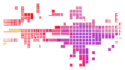 Wall Mural - png error glitch graphic effect cutout isolated element pattern digital purple.