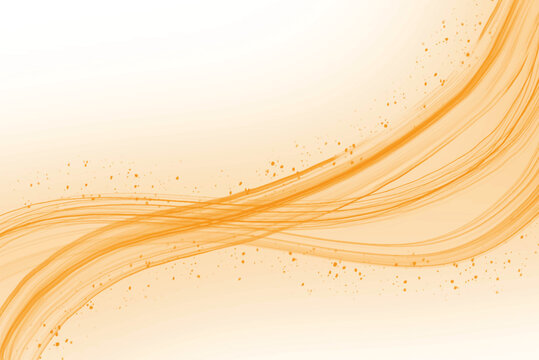 Abstract shiny golden technology colorful wave vector abstract white background. Bright backdrop for banner, poster, card, web. Orange swirl vector. Curved shape illustration. Empty space for text