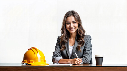 Poster - manager in a construction company . Generative AI