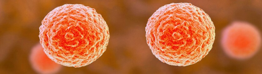 Poster - Cell division event microscopic view biological process scientific exploration detailed analysis