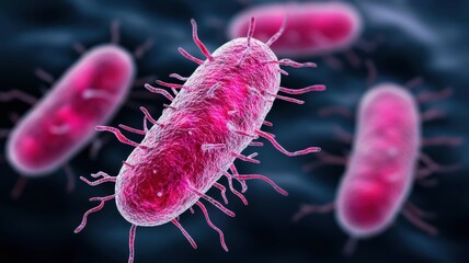Poster - Bacterial growth observation laboratory microbiology study dark field scientific conceptualization for research