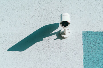 sleek white security camera with invisible mounting system