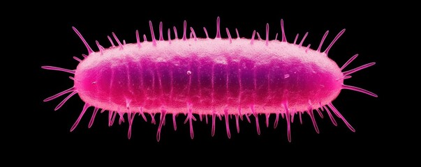 Poster - Bacterial cell division under microscope laboratory scientific image dark field close-up microbiology research