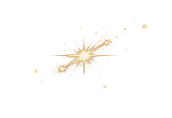Wall Mural - png a vector glowing gold light effect illustration background star.