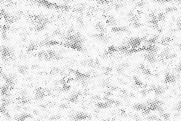 Poster - Grunge halftone vector background. Grunge halftone gradient background. Faded grit noise texture. White and black sand wallpaper. Retro pixelated backdrop. Anime or manga style comic overlay. 