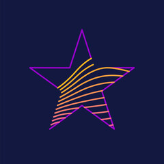 Poster - design element with dynamic lines. vector illustration in flat minimalistic style