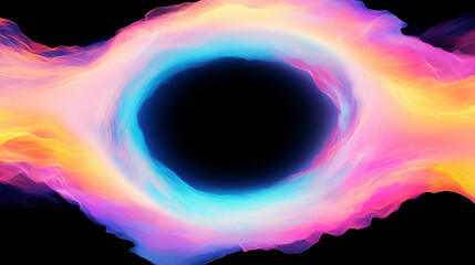 Wall Mural - cosmic portal: a captivating abstract image of a swirling, neon-colored vortex of light, evoking a s