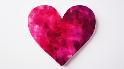 Poster - Vibrant heart shape crafted with rich hues celebrates love and creativity. Generative AI
